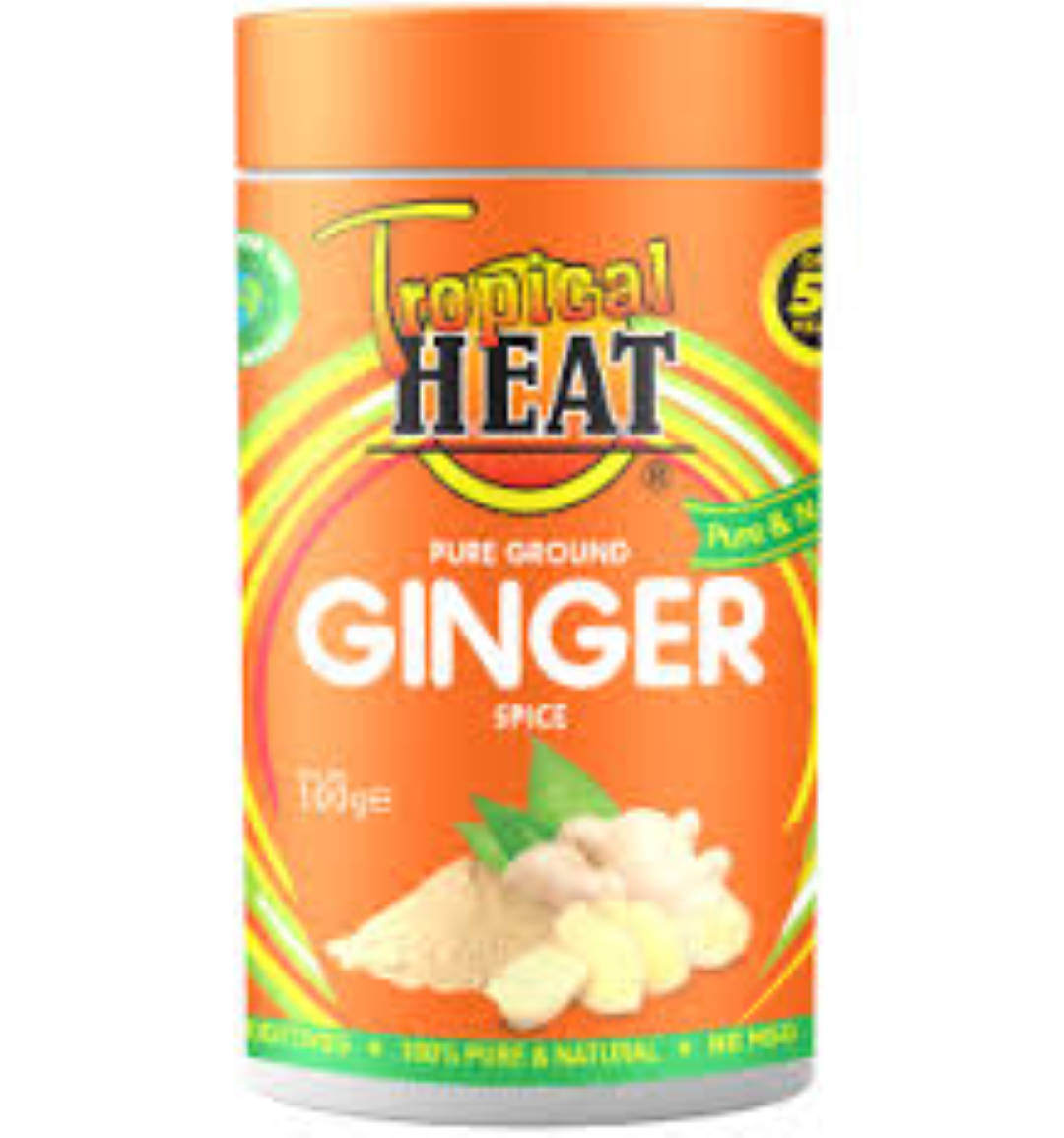 TROPICAL HEAT GINGER GROUND 100G JAR